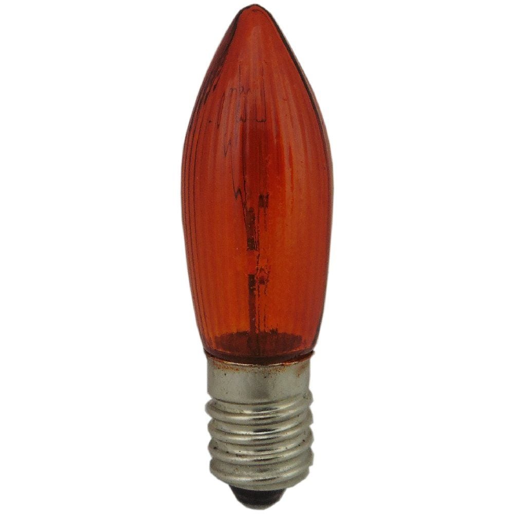 34 volt 3 watt Decorative Amber Candle Shaped Xmas Bulb 0340
