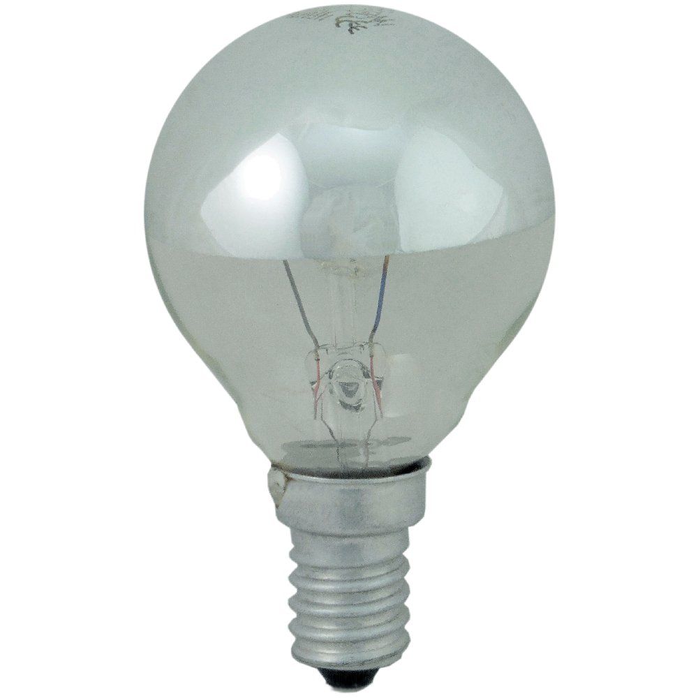 25 watt SES-E14 Crown Silver Light Bulb