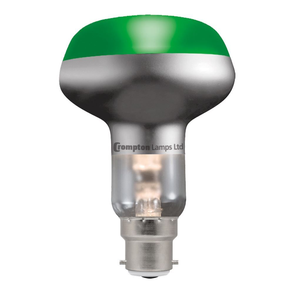 Green 60 watt BC-B22d R80 Reflector Light Bulb
