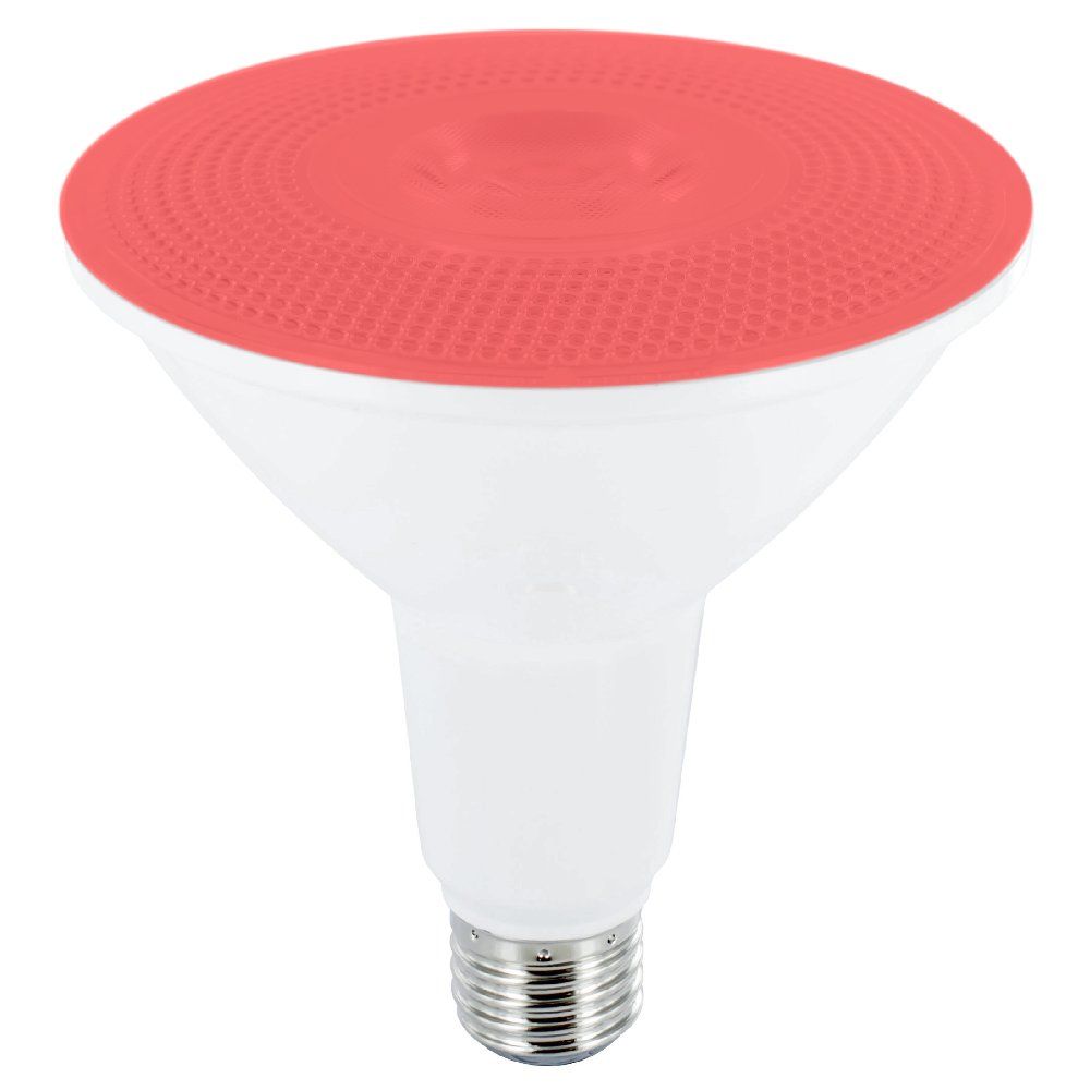 Red E27 IP65 PAR38 LED Reflector Light Bulb