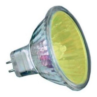 Yellow Coloured 12 volt 20 watt Halogen Dichroic Light Bulb