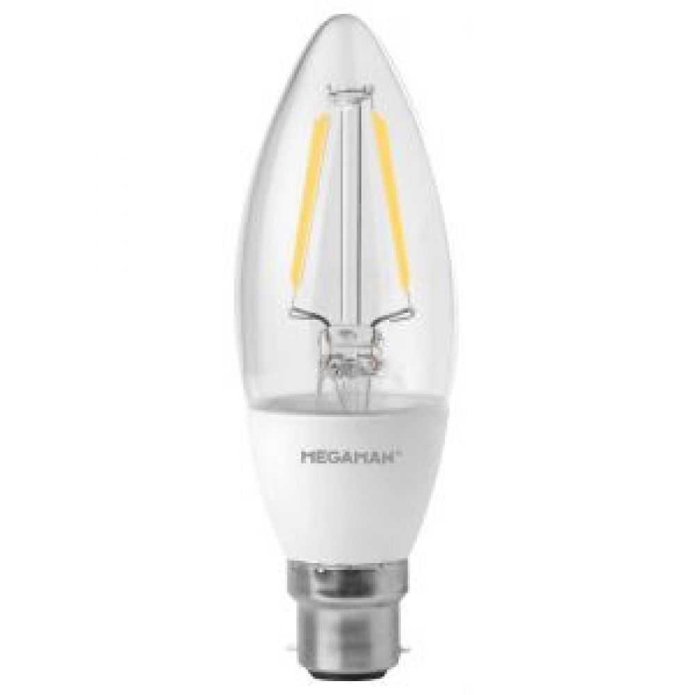 Megaman 143764 3.2 watt BC-B22mm Dimmable LED Filament Candle