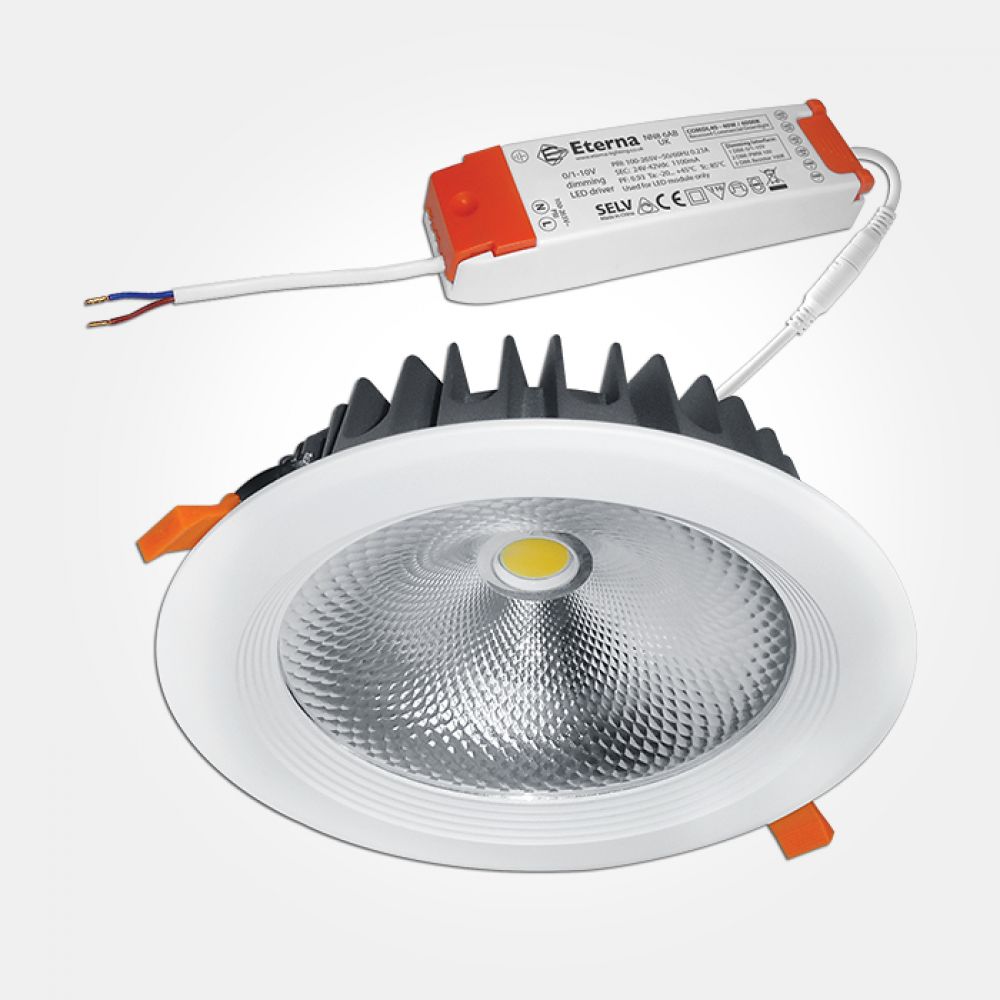 Eterna COMDL40 40W Dimmable Cob LED Recessed Commercial Downlight