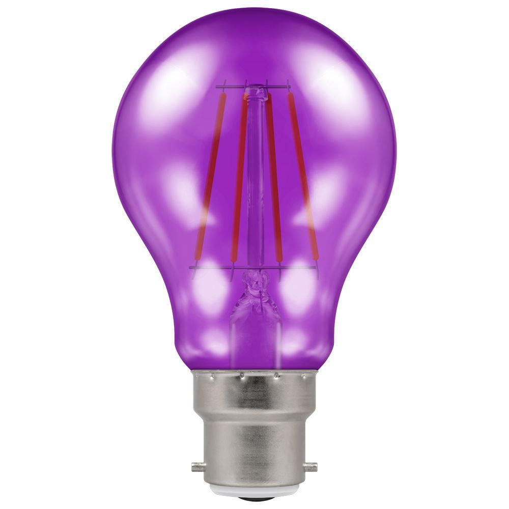Crompton 13735 4.5 watt BC-B22mm Purple Harlequin LED GLS Light Bulb