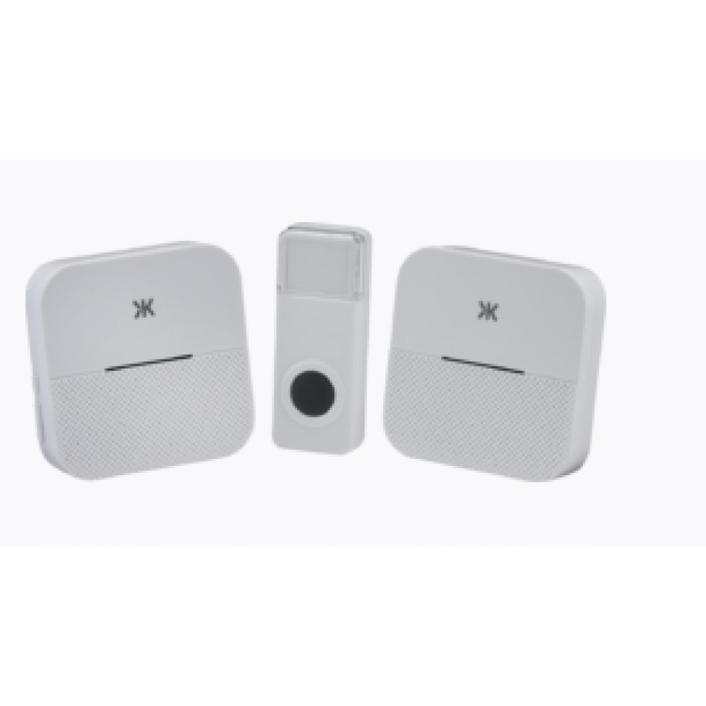 Knightsbridge White Wireless Plug In Dual Receiver Door Chime System