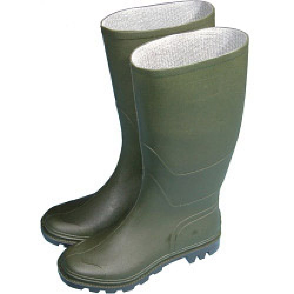 Full Length Green Wellington Boots - UK 