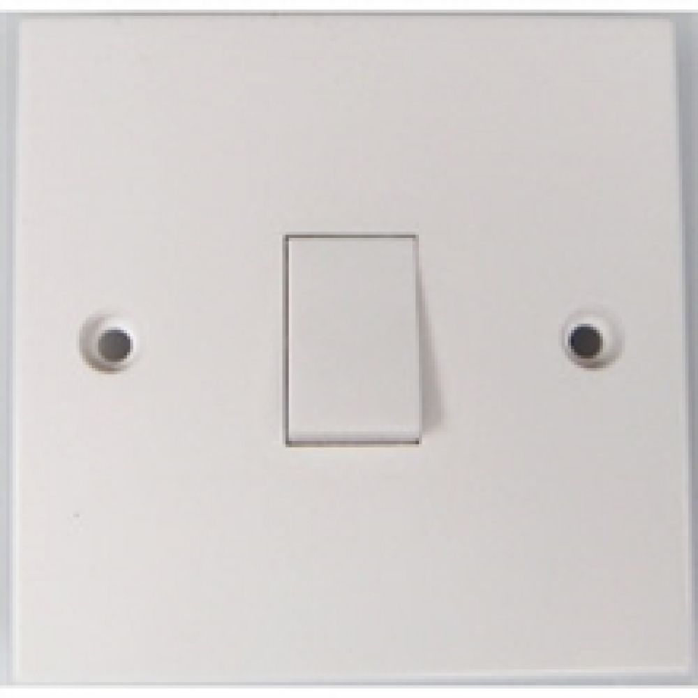 Pack of 10 Standard White 1 Gang Light Switches
