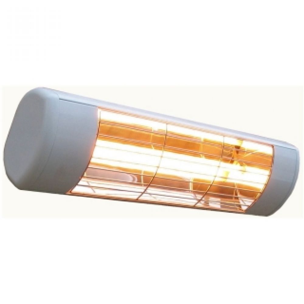 1500 watt HLW15G White Infra Red Patio Heater With Gold Anti Glare Lamp