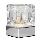 Ice Cube Touch Table Lamp Chome Base 14068