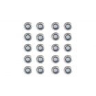 20 Pack of Stainless Steel 40mm White Decking Lights