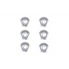6 Pack of Stainless Steel 15mm White Decking Lights