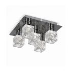 Ritz 5 Way Ice Cube Celing Light with Black Chrome Plate