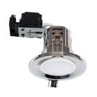 Chrome Fire Rated Fixed GU10 Downlight Fitting