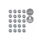 20 Pack of Stainless Steel 40mm Blue LED Deck Lights