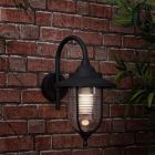 Eyam Black 17995 IP44 Outdoor Swan Neck Wall Lantern 17995