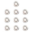 10 Pack of Stainless Steel 40mm Warm White Decking Lights
