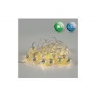 20 Silver Decorative Ball LED Chain Lights
