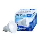 MiniSun 19836 Dimmable 5W - 50 watt Replacement SMD LED GU10 Crisp Daylight White