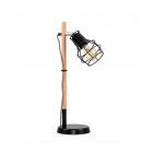 Murphy Black Wire and Wood Table Lamp