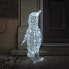 60cm Outdoor Jewelled Festive LED Penguin with White LEDs