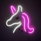 Special Effect Pink & White Unicorn LED Neon Style Wall Light