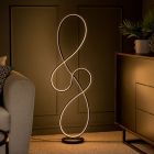 Infinity LED Swirl Floor Lamp in Matte Black 26275