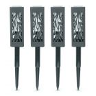 Set of 4 IP65 Rated Outdoor Solar Powered LED Flame Effect Solar Stake Lights