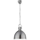 Satin Nickel Hanging Pendant Light Fitting With Chain