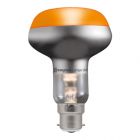 Amber 60 watt BC-B22d R80 Reflector Light Bulb