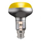 Yellow 60 watt BC-B22d R80 Reflector Light Bulb