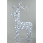 90cm Outdoor Acrylic Standing Reindeer with Cool White LEDs