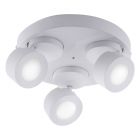 Sancho 3x 3w Colour Adjustable White LED Circular 3 Spotlight