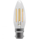 BELL 05305 4 watt Clear BC-B22mm Bayonet Cap Dimmable Filament LED Candle - Warm White