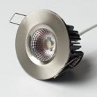 Brushed Nickel ELAN Fire & IP65 Rated 8 watt COB LED Light Fitting