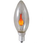 3 watt SES-E14mm Clear Flicker Flame Candle Light Bulb