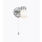 BA02S1C G9 25W IP44 Single Chrome Wall Light With Frosted Glass