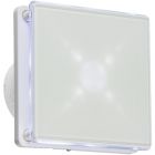 White LED Backlit 100mm Extractor Fan with Overrun Timer