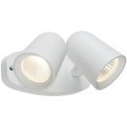Knightsbridge FLTW IP65 Rated White 18 watt Outdoor Twin LED Spot Floodlight