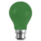 60 watt BC-B22mm Green Coloured Traditional GLS Light Bulb