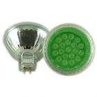 Green 12 volt MR16 20x LED Light Bulb 30,000 hour life