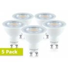 5 Pack of 3.6 watt (50w Replacement) Cool White GU10 LED Light Bulbs