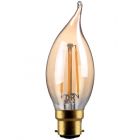 Kosnic 4 watt BC-B22mm Gold Bent Tip Candle LED Filament Bulb