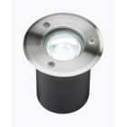 Knightsbridge LEDGL3D IP65 Rated 3 watt LED Stainless Steel Recessed Ground Light - 6000K