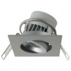 Megaman Siena 191849 Square Silver 8w Dimmable LED Downlight - 4000k