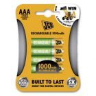 JCB 4 pack AAA Rechargeable Batteries
