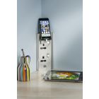 13A 2G Vertical Double Corner Socket with Dual USB and Phone Holder