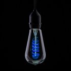 4 watt Blue LED Spiral ST64 ES-E27mm Funky Filament LED Light Bulb