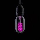 4 watt Pink LED Spiral T45 ES-E27mm Funky Filament LED Light Bulb
