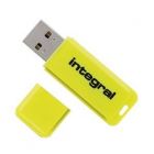 Integral Neon Yellow 8GB USB Flash Drive - USB Stick