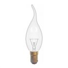 40 watt SBC-B15mm Clear Flared Candle Light Bulb
